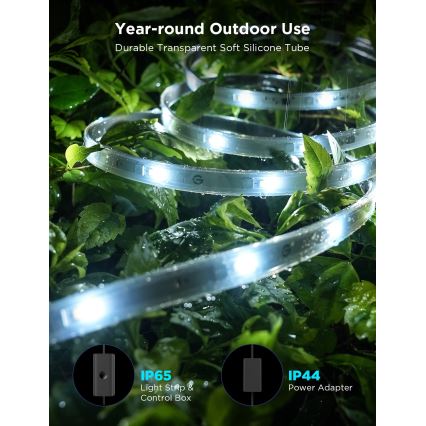 Govee - Tira LED exterior PRO SMART RGBICWW 10m Wi-Fi IP65