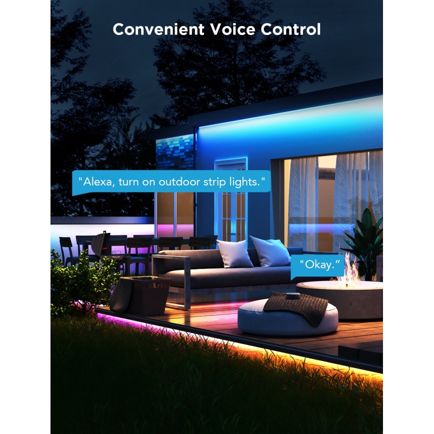 Govee - Tira LED exterior PRO SMART RGBICWW 10m Wi-Fi IP65
