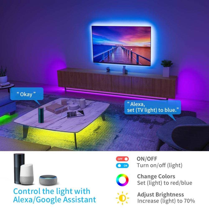 Govee - Tira LED inteligente Wi-Fi RGB 5m