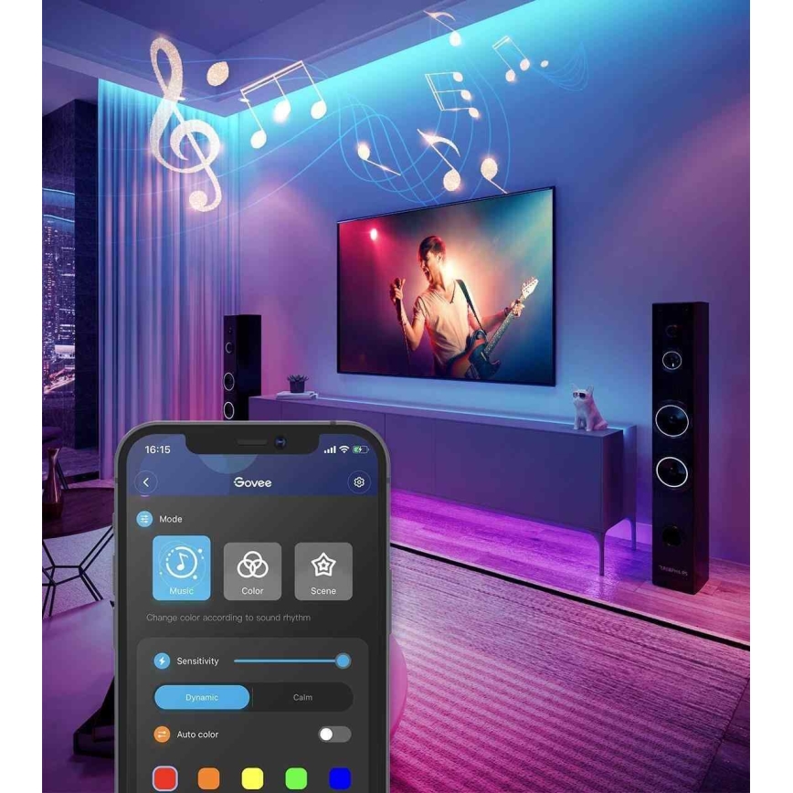Govee - Tira LED inteligente Wi-Fi RGB 5m