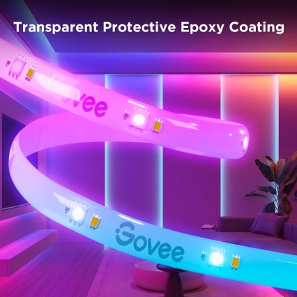 Govee - Tira LED SMART PRO RGBICW Wi-Fi 5m MATTER - extra duradera