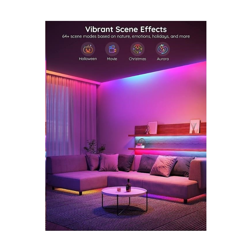 Govee - Wi-Fi RGBIC PRO Tira LED inteligente 10m