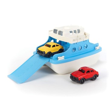 Green Toys - Ferry con coches blanco/azul