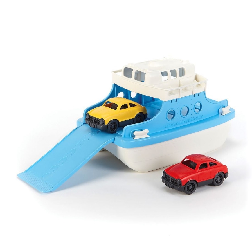 Green Toys - Ferry con coches blanco/azul
