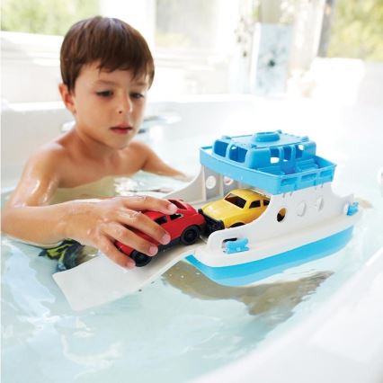 Green Toys - Ferry con coches blanco/azul