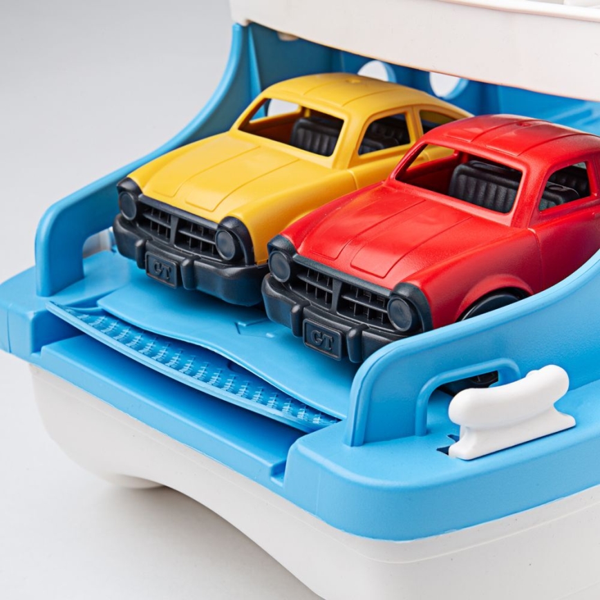 Green Toys - Ferry con coches blanco/azul