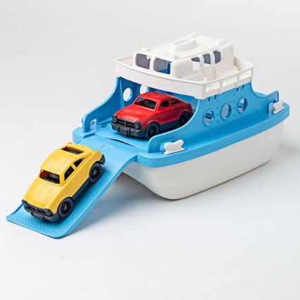 Green Toys - Ferry con coches blanco/azul