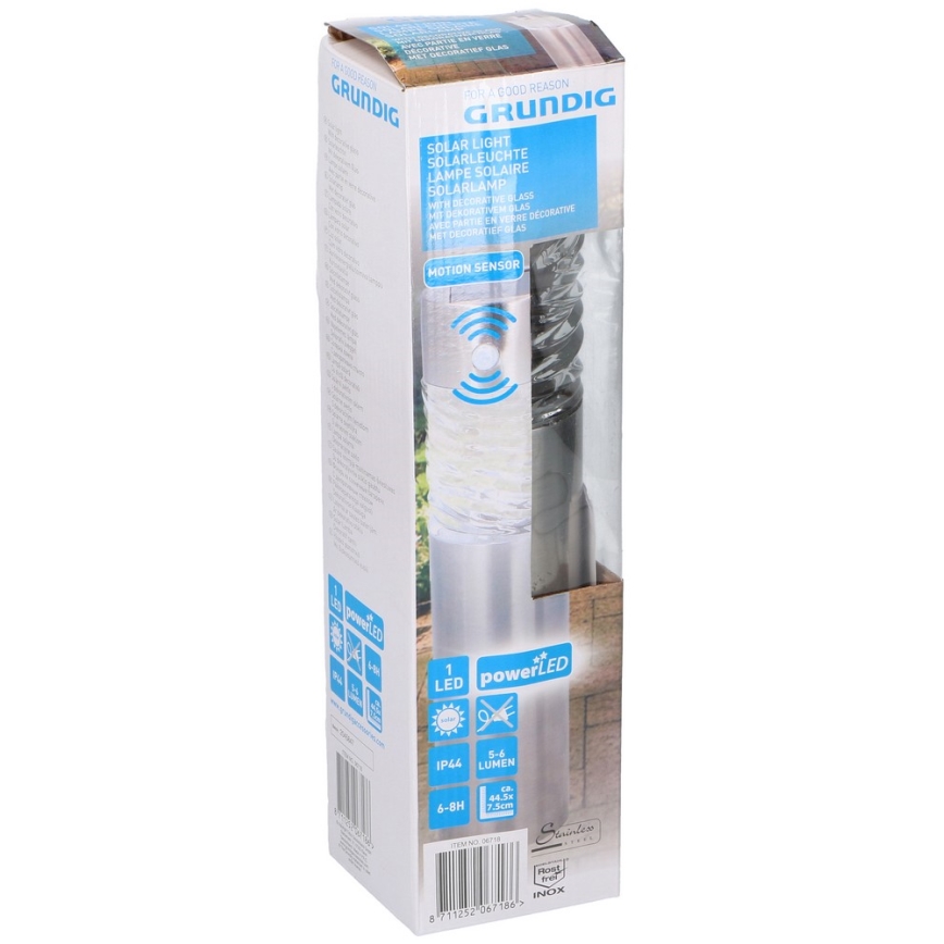 Grundig 14 - Lámpara solar LED 1xLED 1xAAA 600 mAh IP44