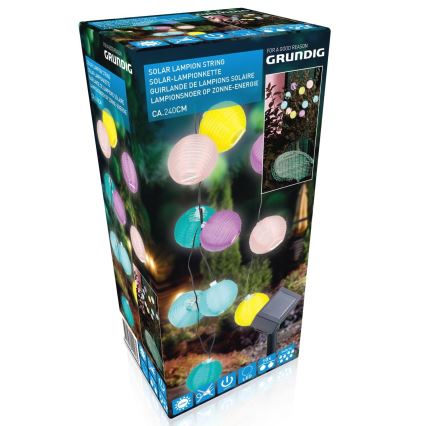 Grundig 14106 - Cadena solar LED 2,4m 10xLED/1,2V