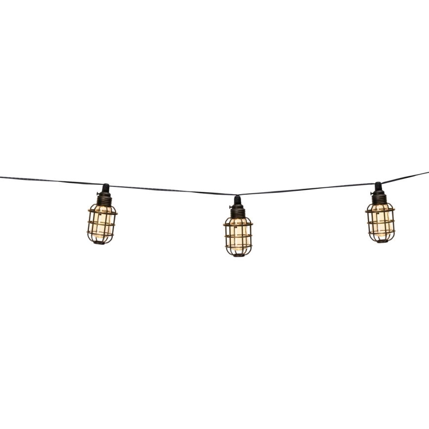 Grundig - Cadena solar LED 10xLED 3,8m IP44 blanco cálido