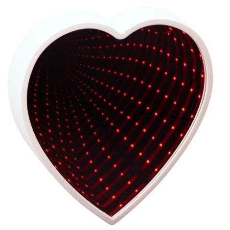Grundig - Espejo LED HEART LED/3xAA