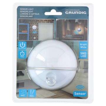 Grundig - Lámpara de orientación LED con sensor LED/3xAAA