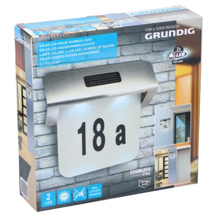 Grundig - LED Número Solar para Casa 1,2V