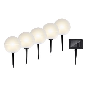Grundig - SET 5x LED RGBW  Lámpara solar LED/3,2V IP44
