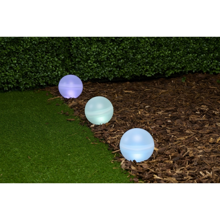Grundig - SET 5x LED RGBW  Lámpara solar LED/3,2V IP44