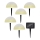 Grundig - SET 5x LED RGBW Lámpara solar LED/3,2V IP44