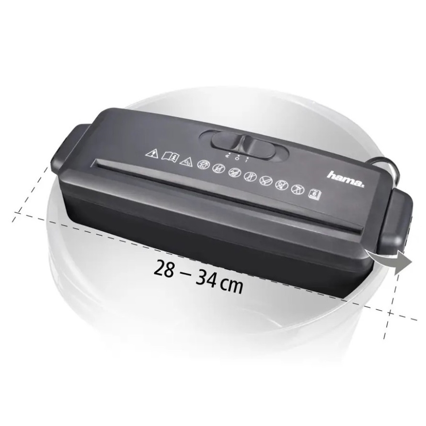 Hama - Mini trituradora de papel A4 230V negra