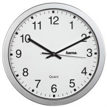 Hama - Reloj de pared 1xAA plateado