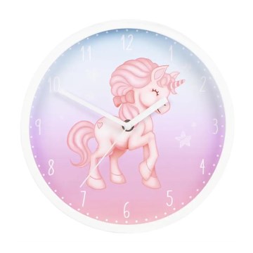 Hama - Reloj de pared infantil 1xAA unicornio