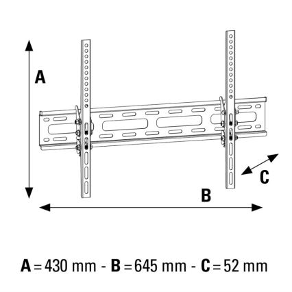 Hama - Soporte de pared inclinable para TV 32-75" negro