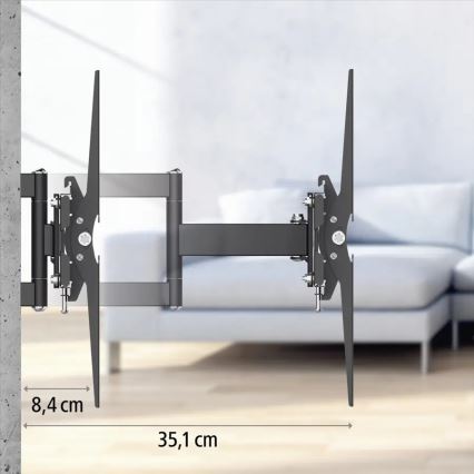 Hama - Soporte de pared para TV con articulación 32-65" negro