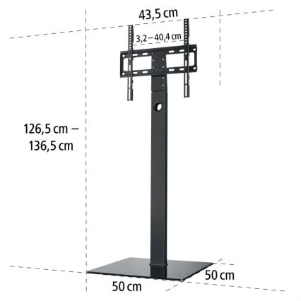 Hama - Soporte de suelo para TV giratorio 32-65" negro