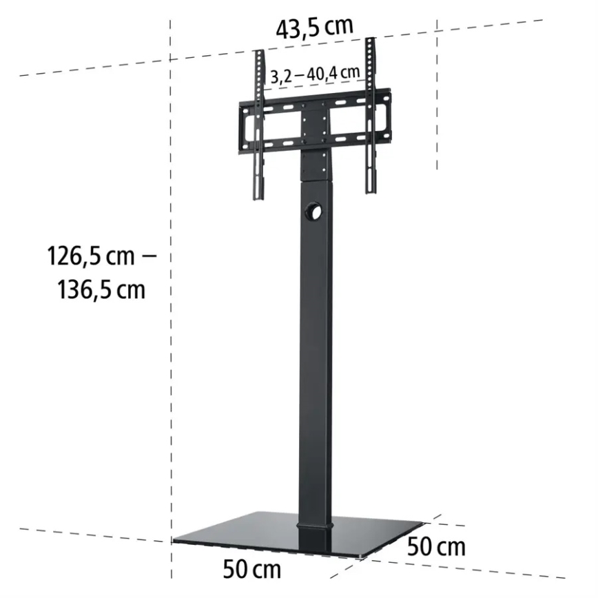 Hama - Soporte de suelo para TV giratorio 32-65" negro