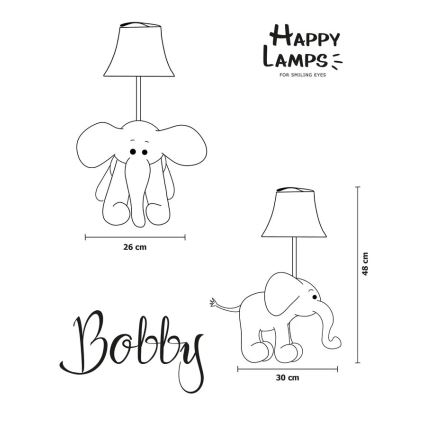 Happy Lamps - Lámpara de mesa LED infantil BOBBY LED/5,4W/230V elefante