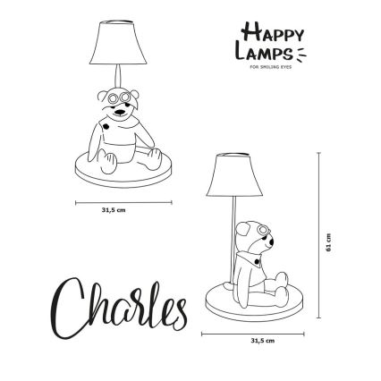 Happy Lamps - Lámpara de mesa LED infantil CHARLES LED/5,4W/230V oso