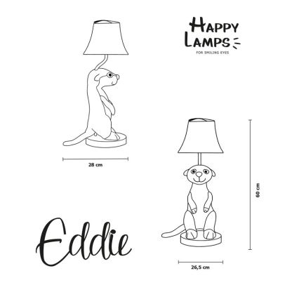 Happy Lamps - Lámpara de mesa LED infantil EDDIE LED/5,4W/230V suricata