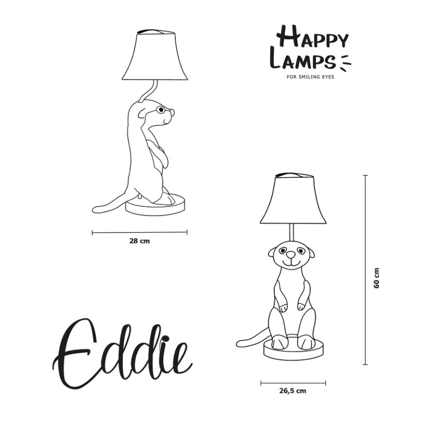 Happy Lamps - Lámpara de mesa LED infantil EDDIE LED/5,4W/230V suricata