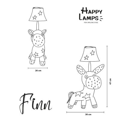 Happy Lamps - Lámpara de mesa LED infantil FINN LED/5,4W/230V caballo