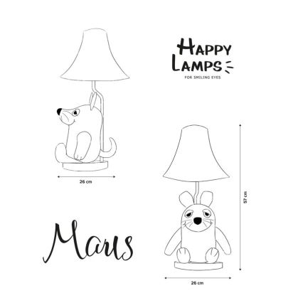 Happy Lamps - Lámpara de mesa LED infantil MOUSE FROM SENDUNG MIT DER MAUS LED/5,4W/230V ratón