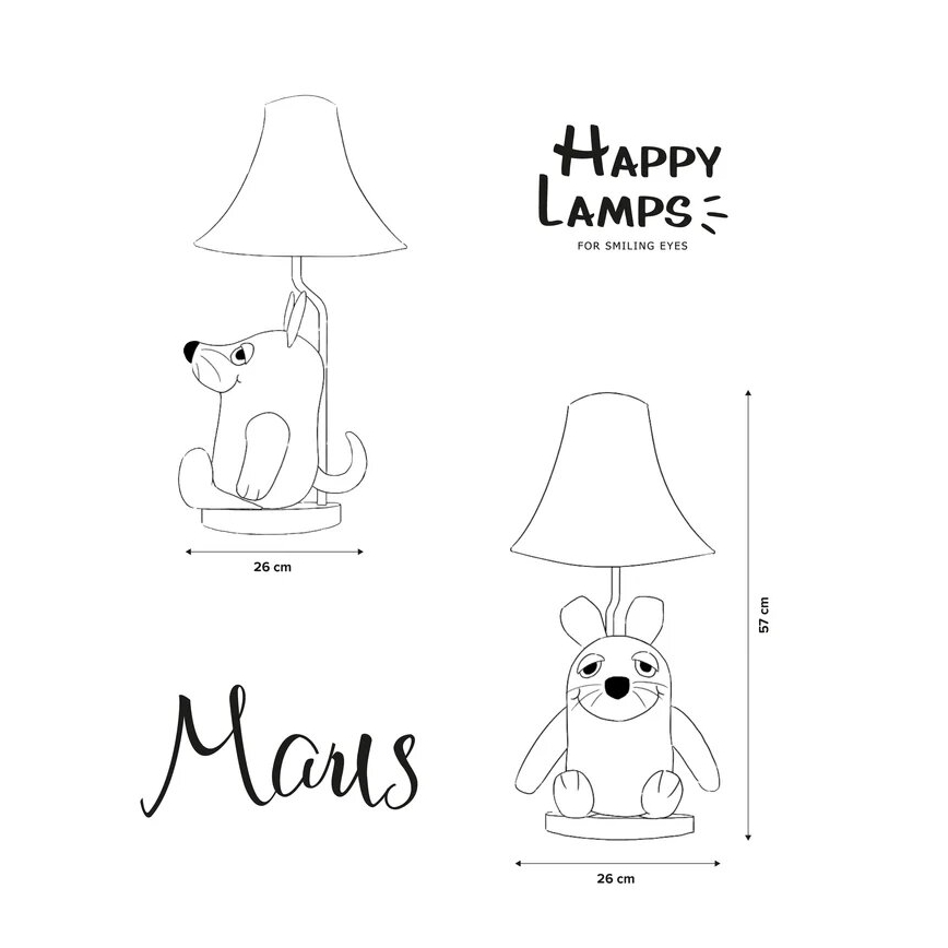 Happy Lamps - Lámpara de mesa LED infantil MOUSE FROM SENDUNG MIT DER MAUS LED/5,4W/230V ratón