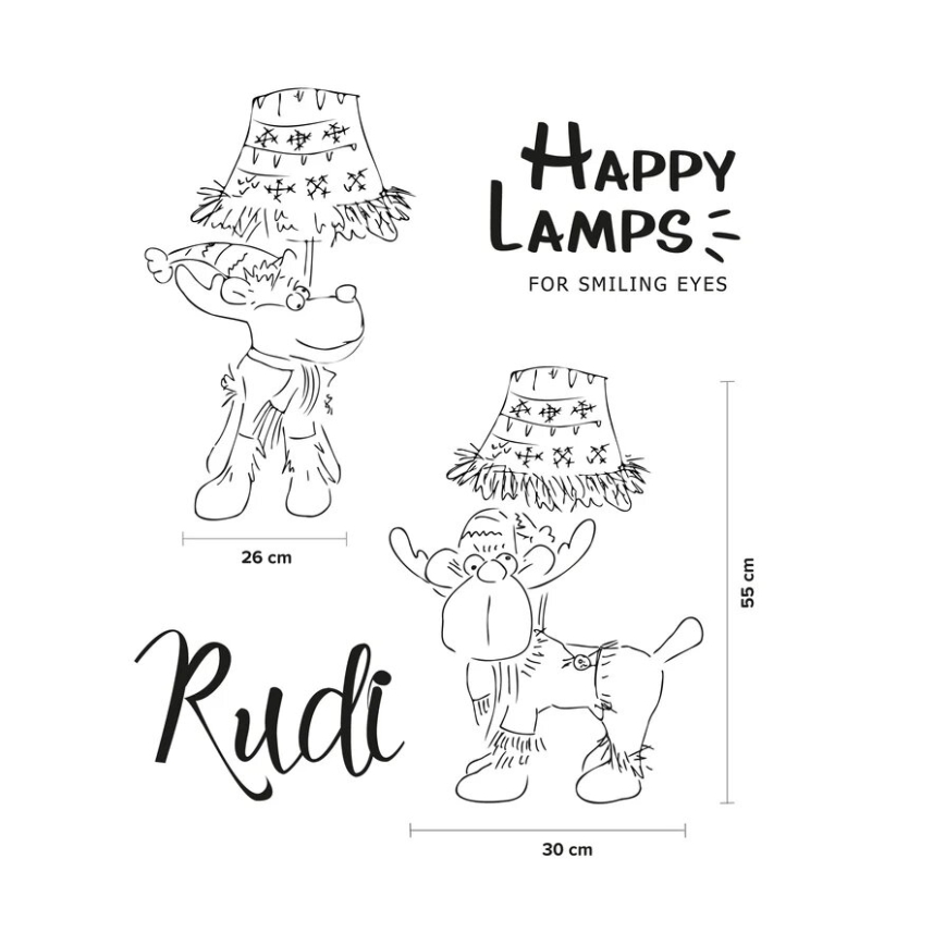 Happy Lamps - Lámpara de mesa LED infantil RUDI LED/5,4W/230V reno