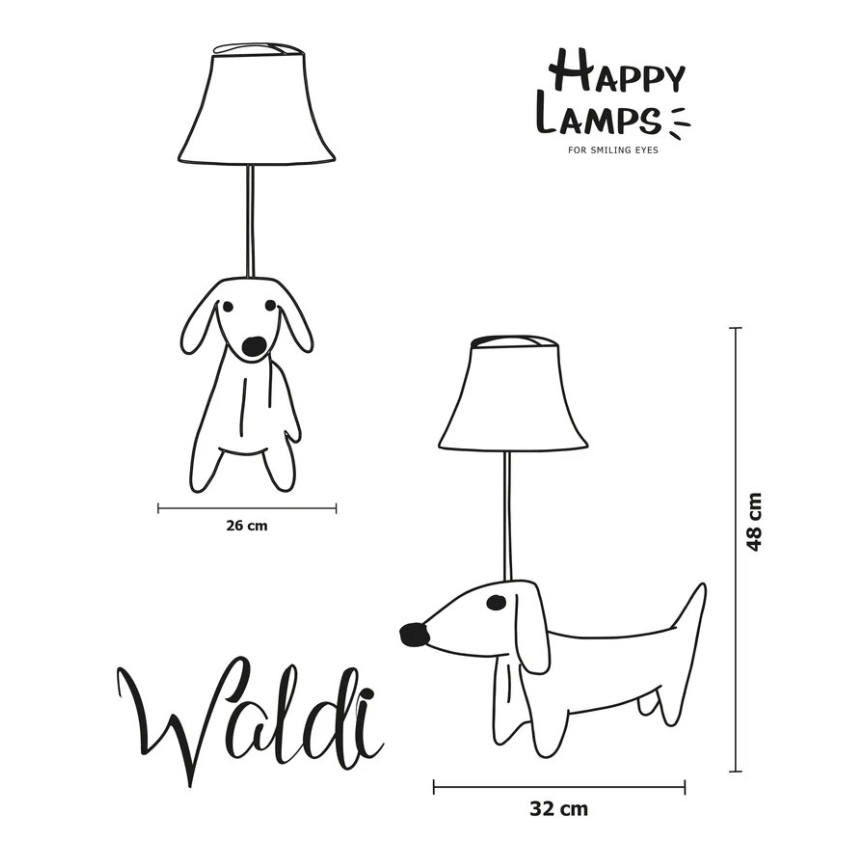 Happy Lamps - Lámpara de mesa LED infantil WALDI LED/5,4W/230V teckel