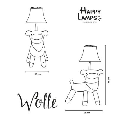 Happy Lamps - Lámpara de mesa LED infantil WOLLE LED/5,4W/230V ovejas