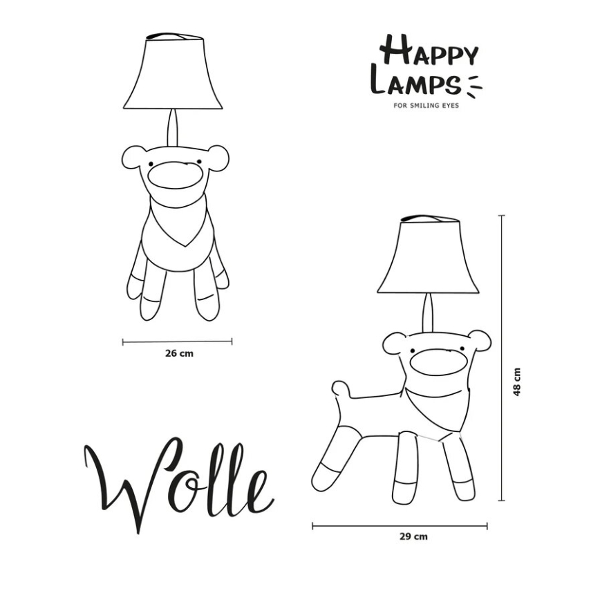 Happy Lamps - Lámpara de mesa LED infantil WOLLE LED/5,4W/230V ovejas