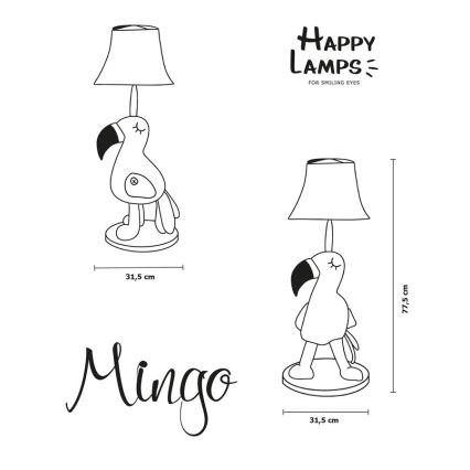 Happy Lamps - LED Lámpara de pie infantil MINGO LED/5,4W/230V flamingo