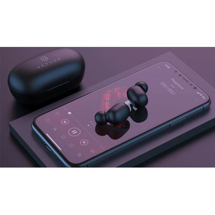 Haylou - Auriculares inalámbricos impermeables GT1 Pro Bluetooth negro