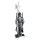 Herramientas de hierro fundido para chimenea 4 pz caballero plata