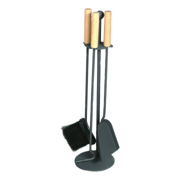 Herramientas para chimeneas 4 pz antracita/pícea