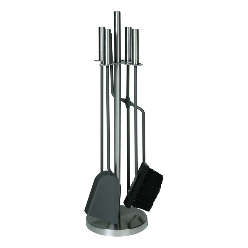 Herramientas para chimeneas 5 pz cromo mate