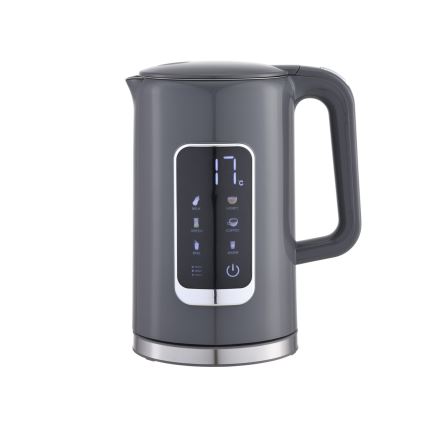 Hervidor con pantalla LCD 1,7 l 2200W/230V gris + taza de viaje 450 ml