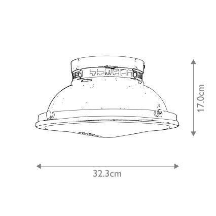 Hinkley - Plafón AMELIA 2xE27/40W/230V cromo brillante
