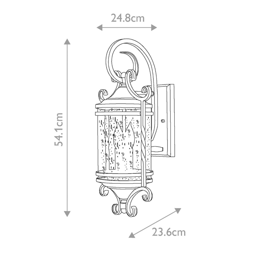 Hinkley - Aplique de exterior CASA 2xE14/40W/230V IP44