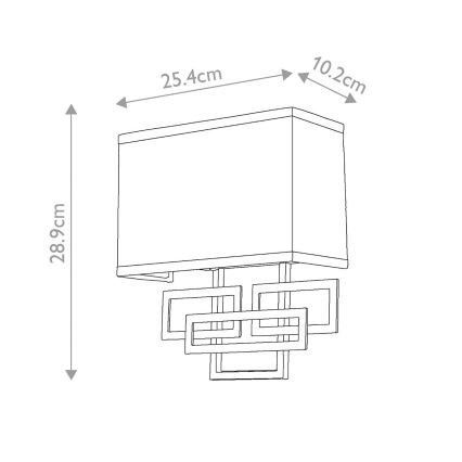 Hinkley - Aplique LANZA 2xE14/60W/230V cromo mate