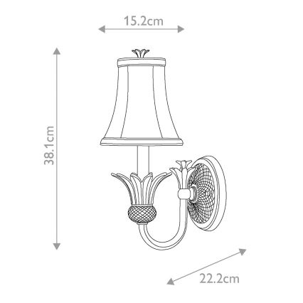 Hinkley - Aplique PLANTATION 1xE14/40W/230V bronce