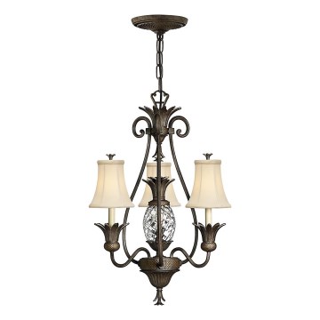 Hinkley - Lámpara colgante con cadena PLANTATION 4xE14/40W/230V bronce
