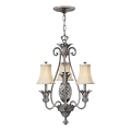 Hinkley - Lámpara colgante con cadena PLANTATION 4xE14/40W/230V plata